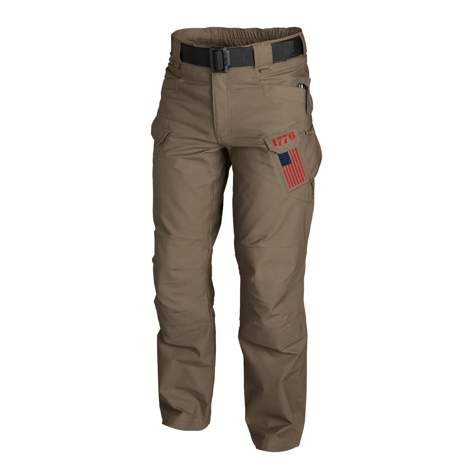 1776 USA FLAG OUTDOOR WEARABLE QUICK DRY MULTI-POCKET CARGO PANTS WITHOUT BELT