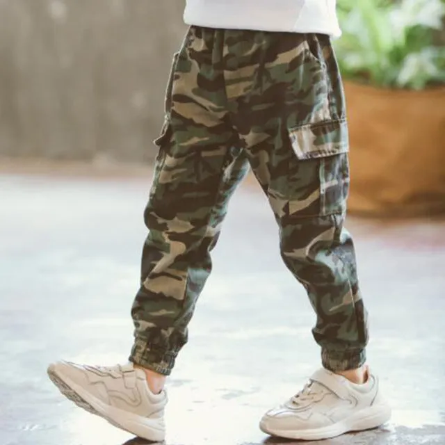 2020 Boys Camouflage Joggers Casual Cargo Pants