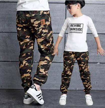 2020 Boys Camouflage Joggers Casual Cargo Pants