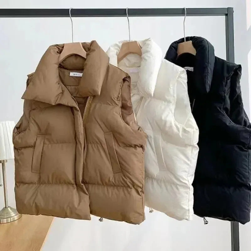 2024 White Duck Down Jacket Women Vest Autumn Winter Sleeveless Waistcoat Warm Lightweight Puffer Jacket Female Tops Outwear