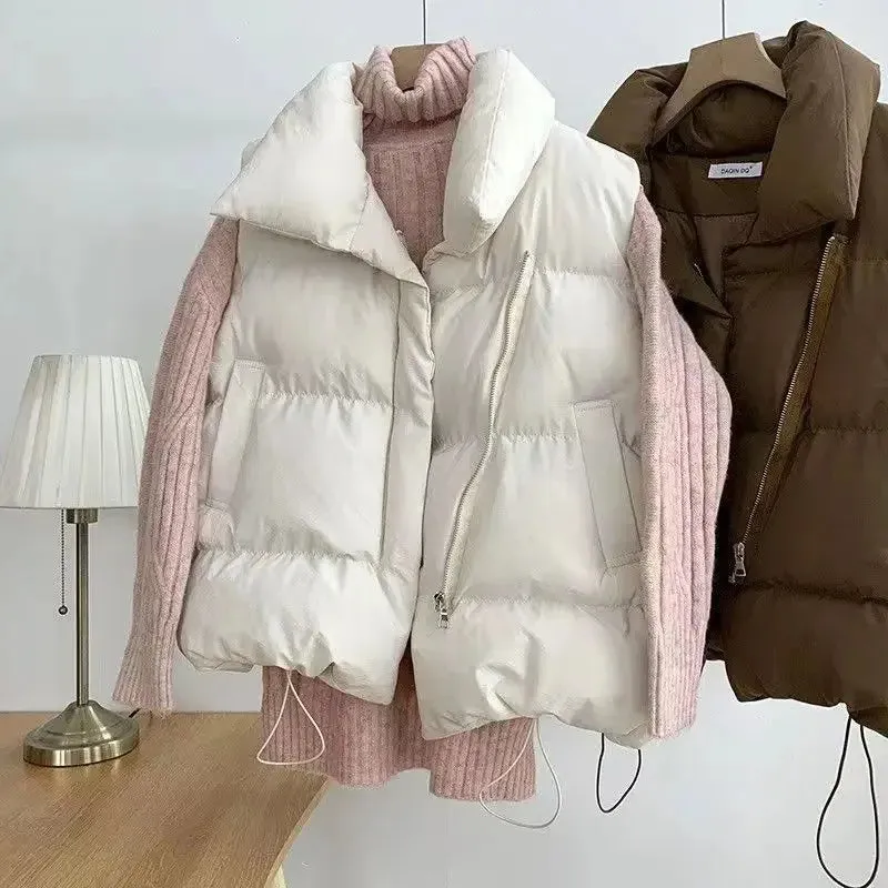 2024 White Duck Down Jacket Women Vest Autumn Winter Sleeveless Waistcoat Warm Lightweight Puffer Jacket Female Tops Outwear