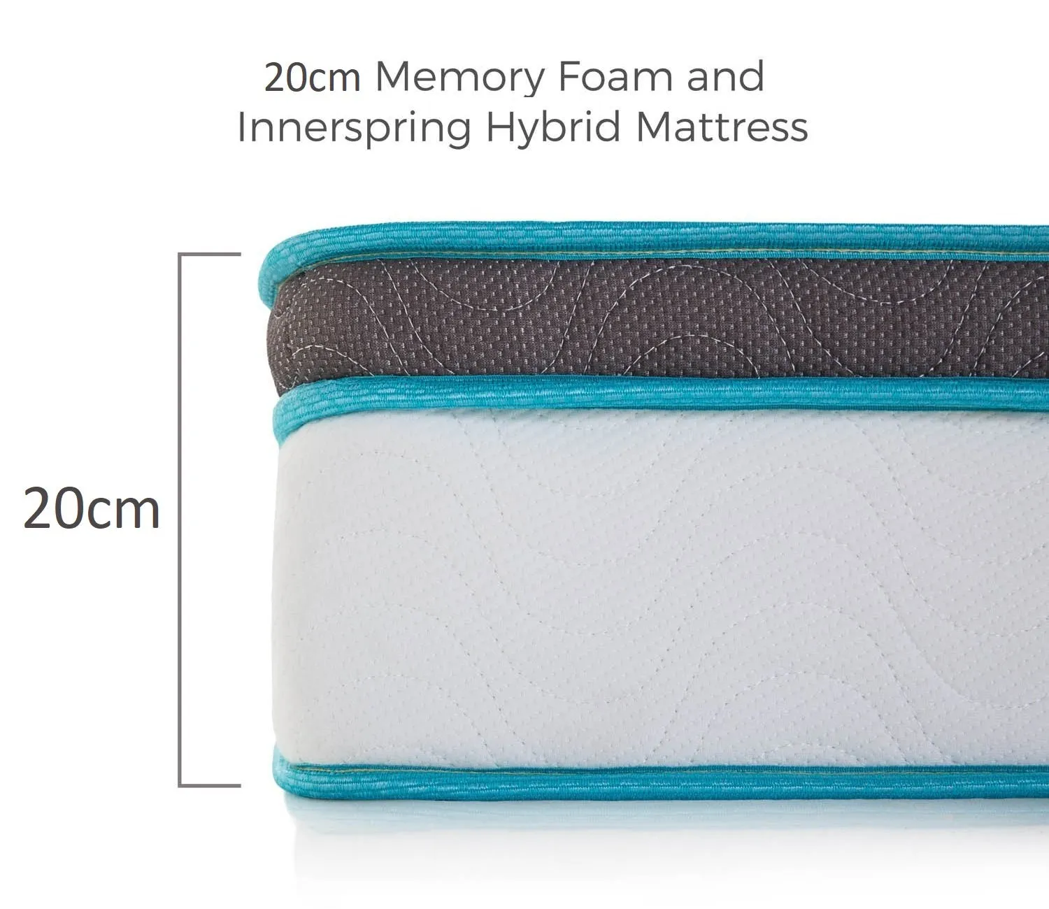 20cm King Hybrid Memory Foam Innerspring Mattress