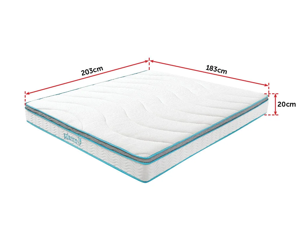 20cm King Hybrid Memory Foam Innerspring Mattress