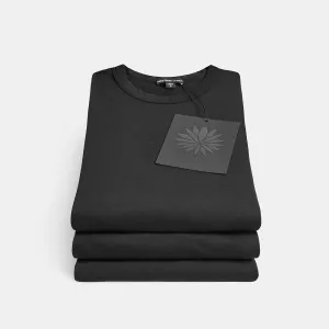 3 Pack Luxe Lotus Jersey Tee - Black