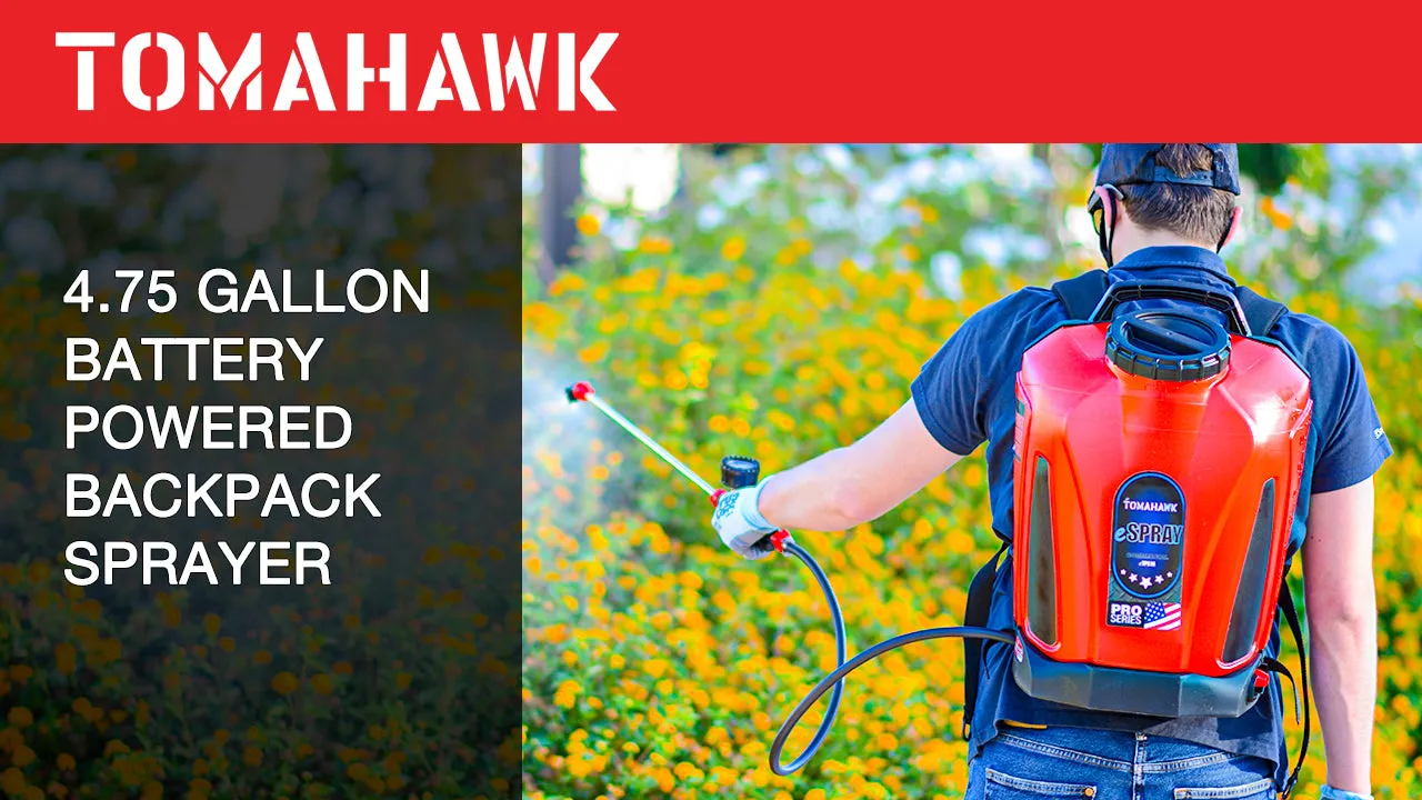 4 Gallon Battery Backpack Sprayer Lithium Powered Electric Operated for Weeds Disinfectant Yard Garden