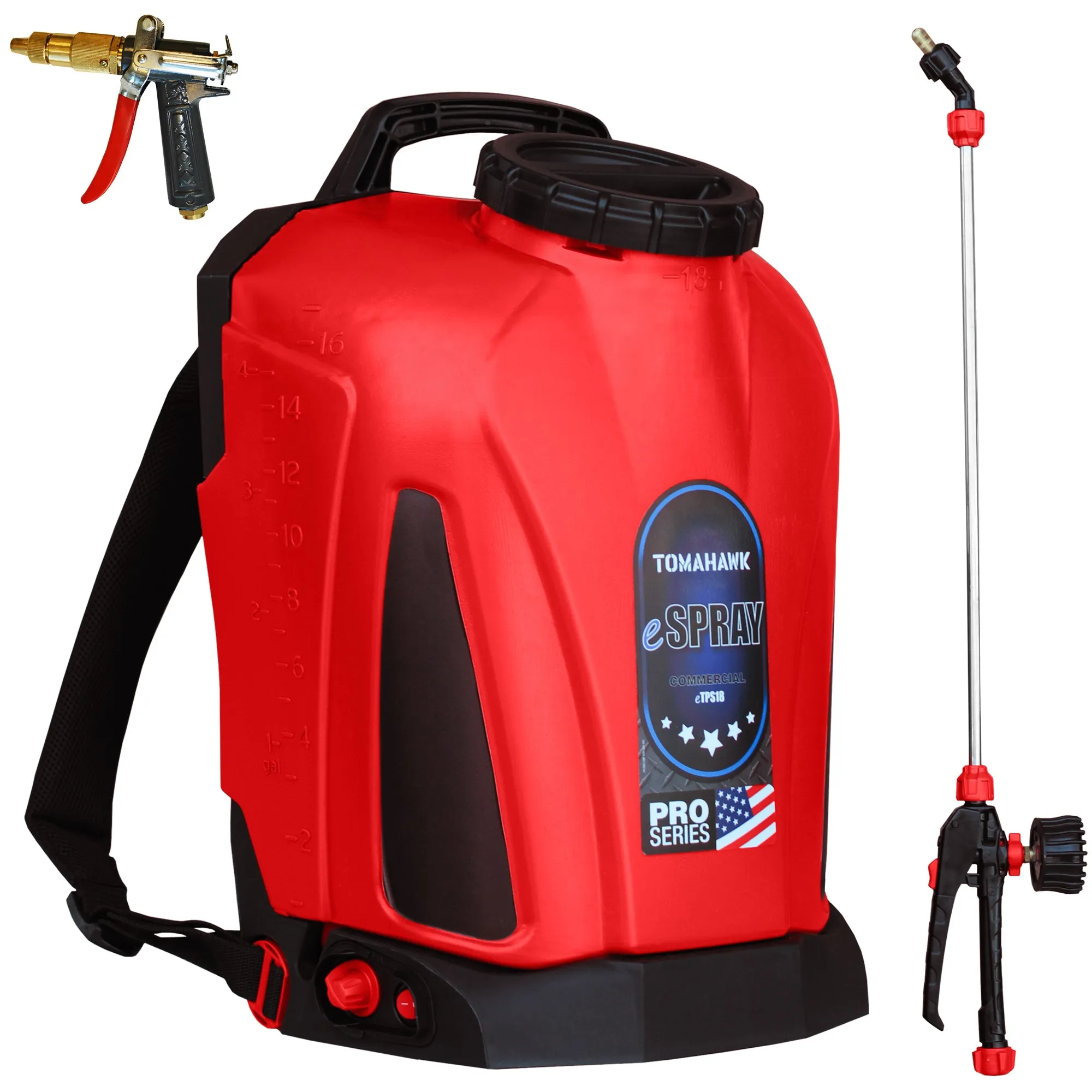 4 Gallon Battery Backpack Sprayer Lithium Powered Electric Operated for Weeds Disinfectant Yard Garden