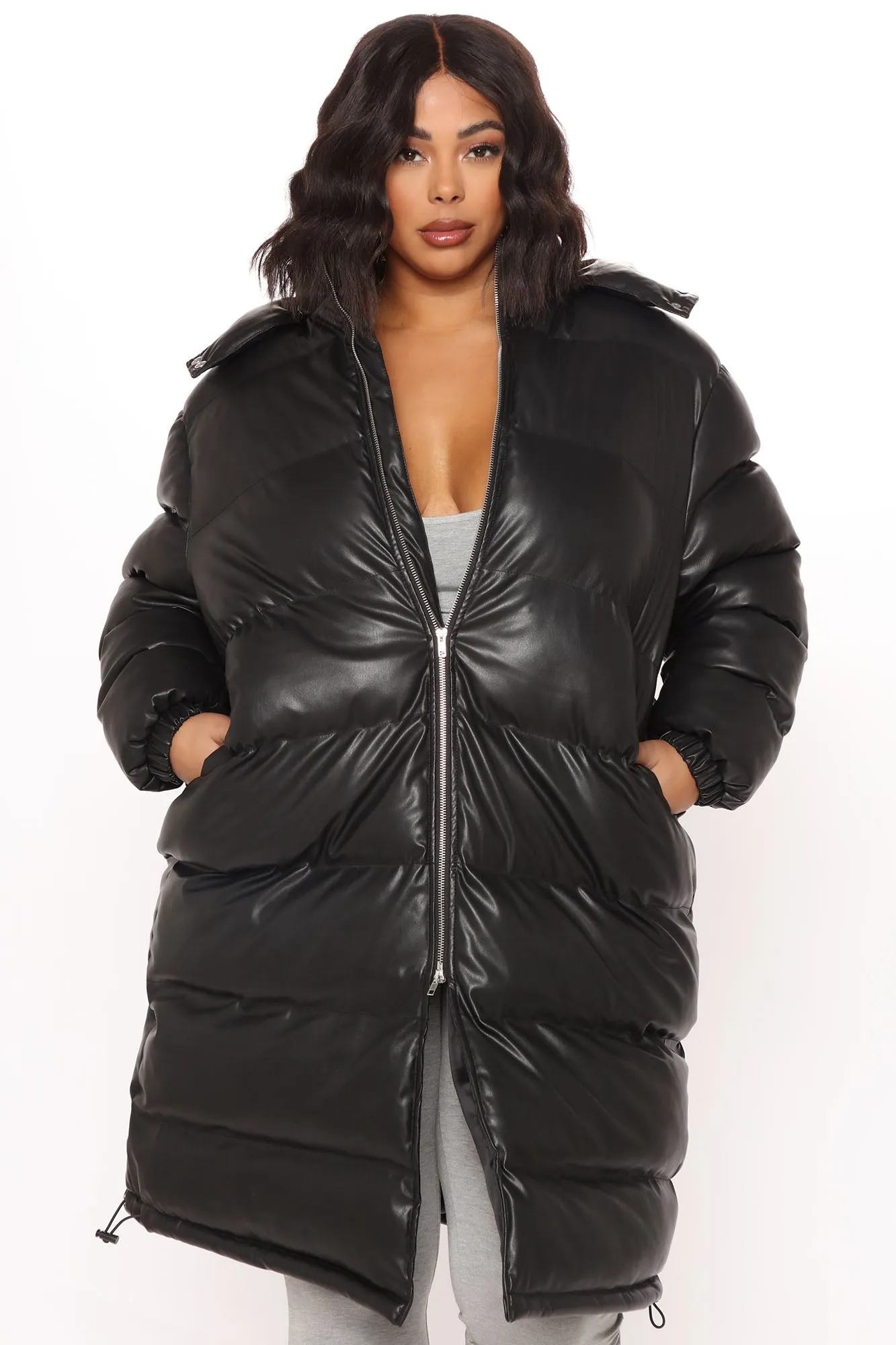 Above Status Puffer Coat - Black