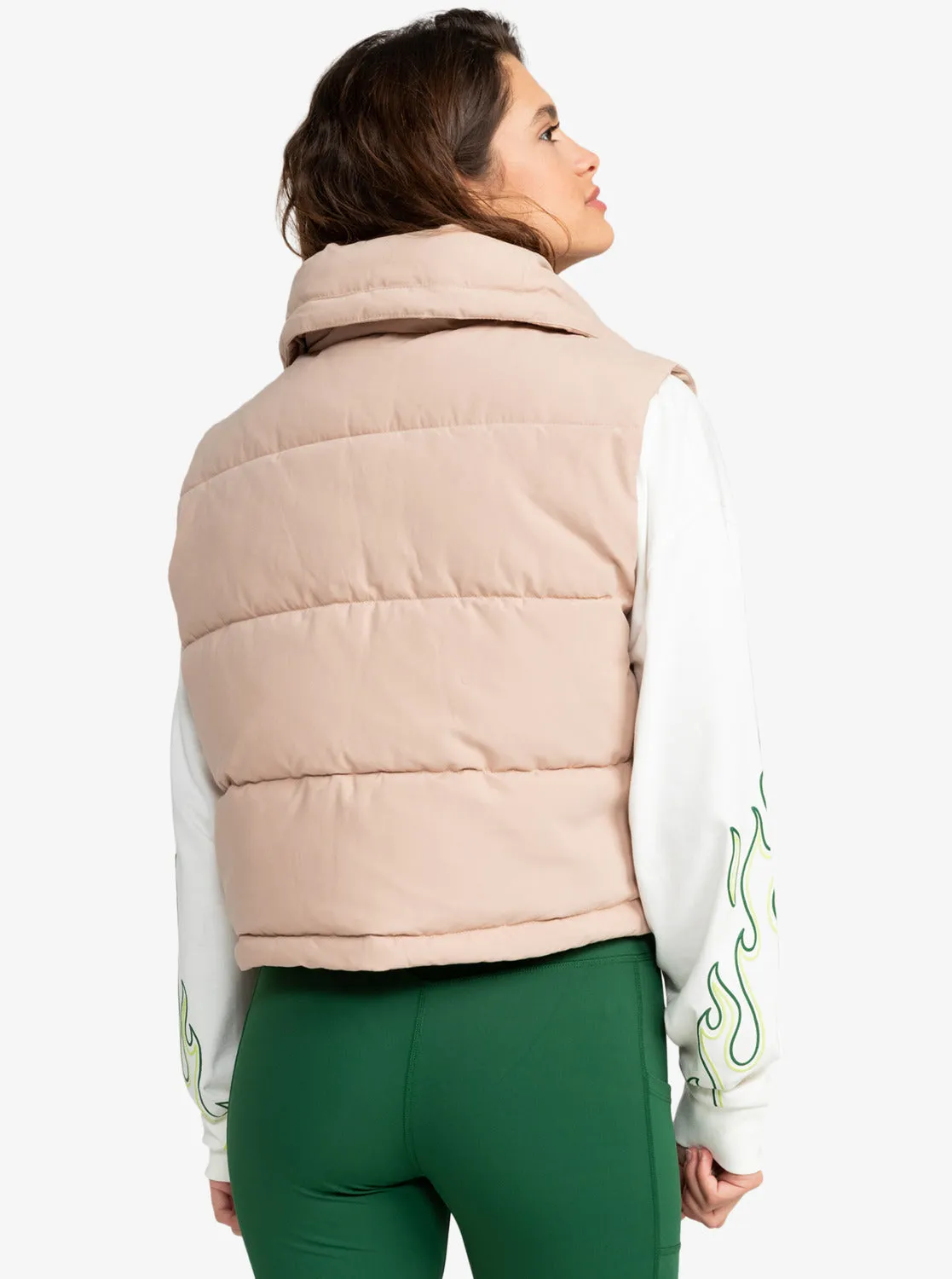 Active Collection Puffer Vest - Warm Taupe