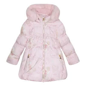 A'Dee - Stella faux fur hooded teddy print jacket