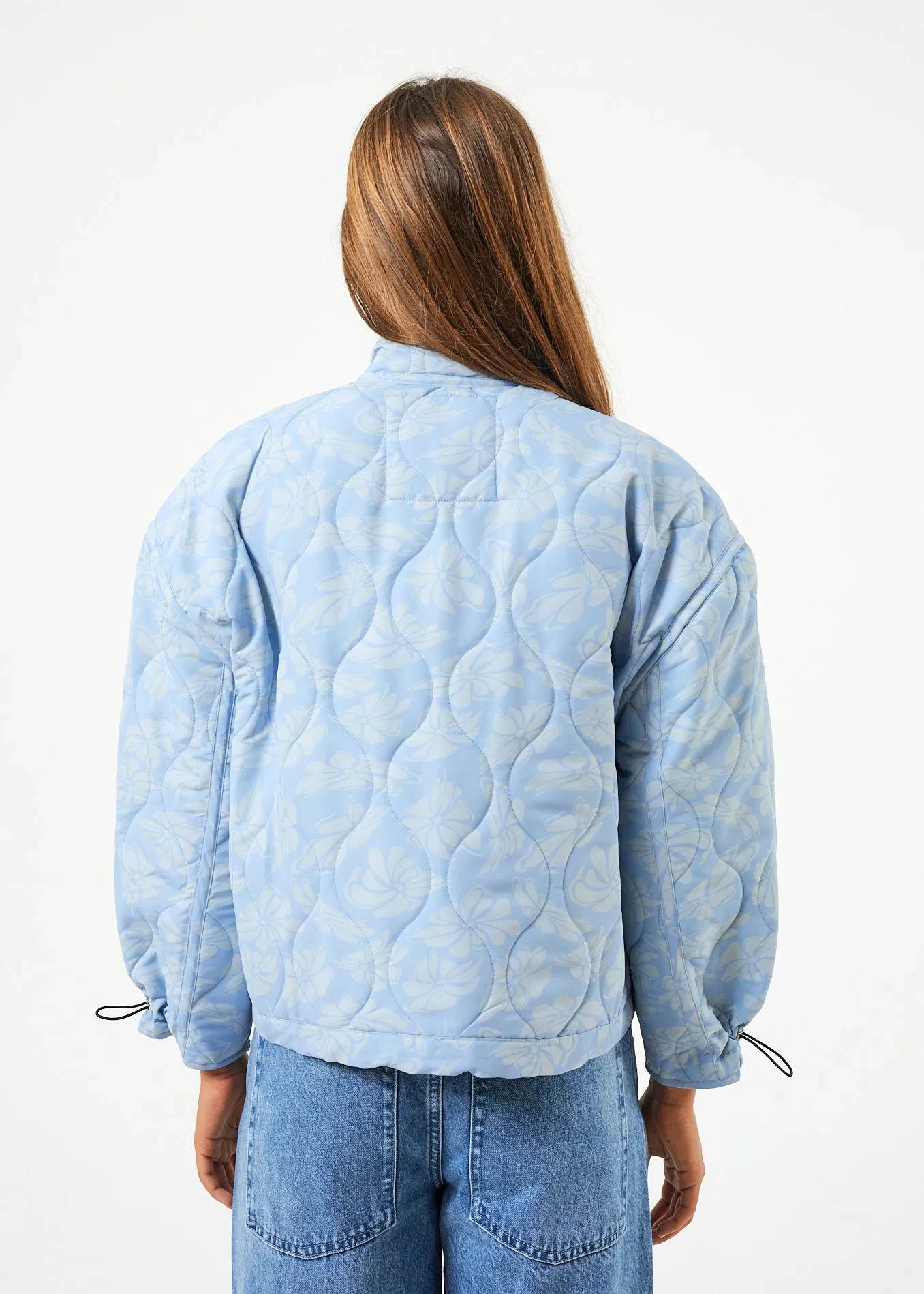 AFENDS Womens Underworld - Spray Puffer Jacket - Powder Blue