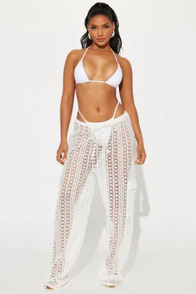 Alora Crochet Cover Up Cargo Pants - Ivory