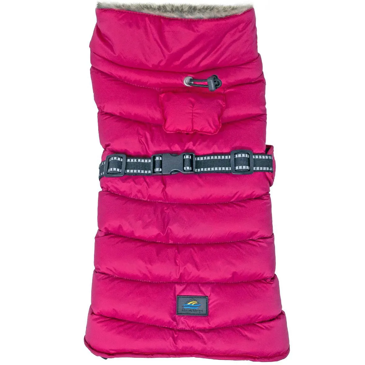 Alpine Extreme Weather Puffer Dog Coat Pink Peacock