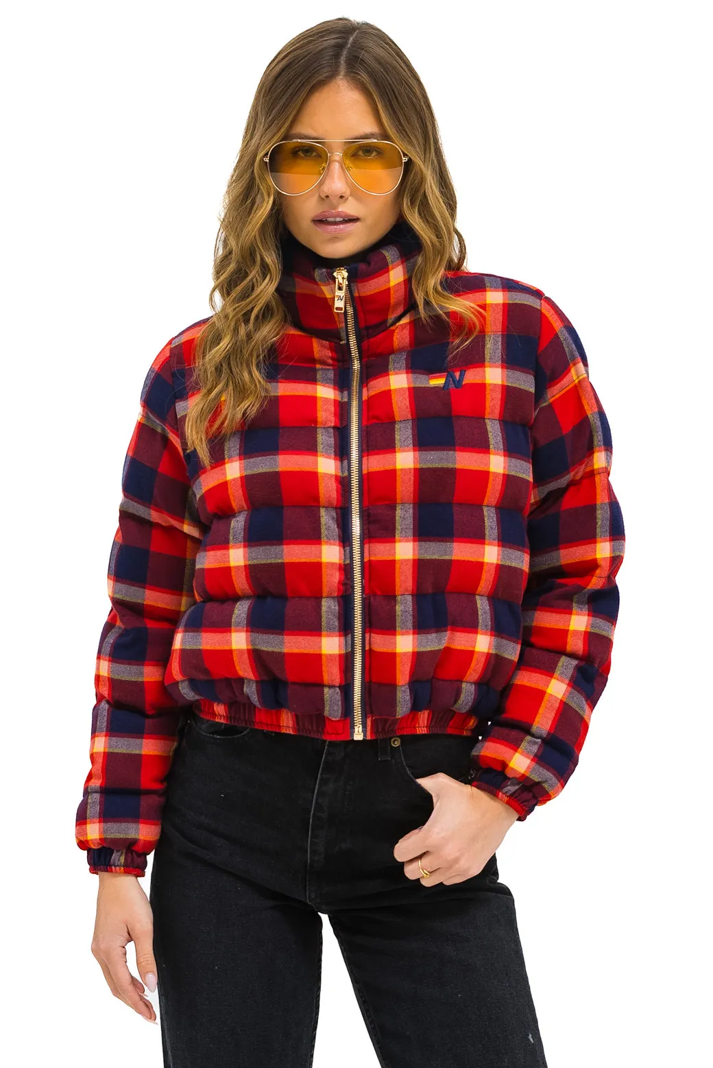 APRES PLAID PUFFER JACKET - RUGBY PLAID