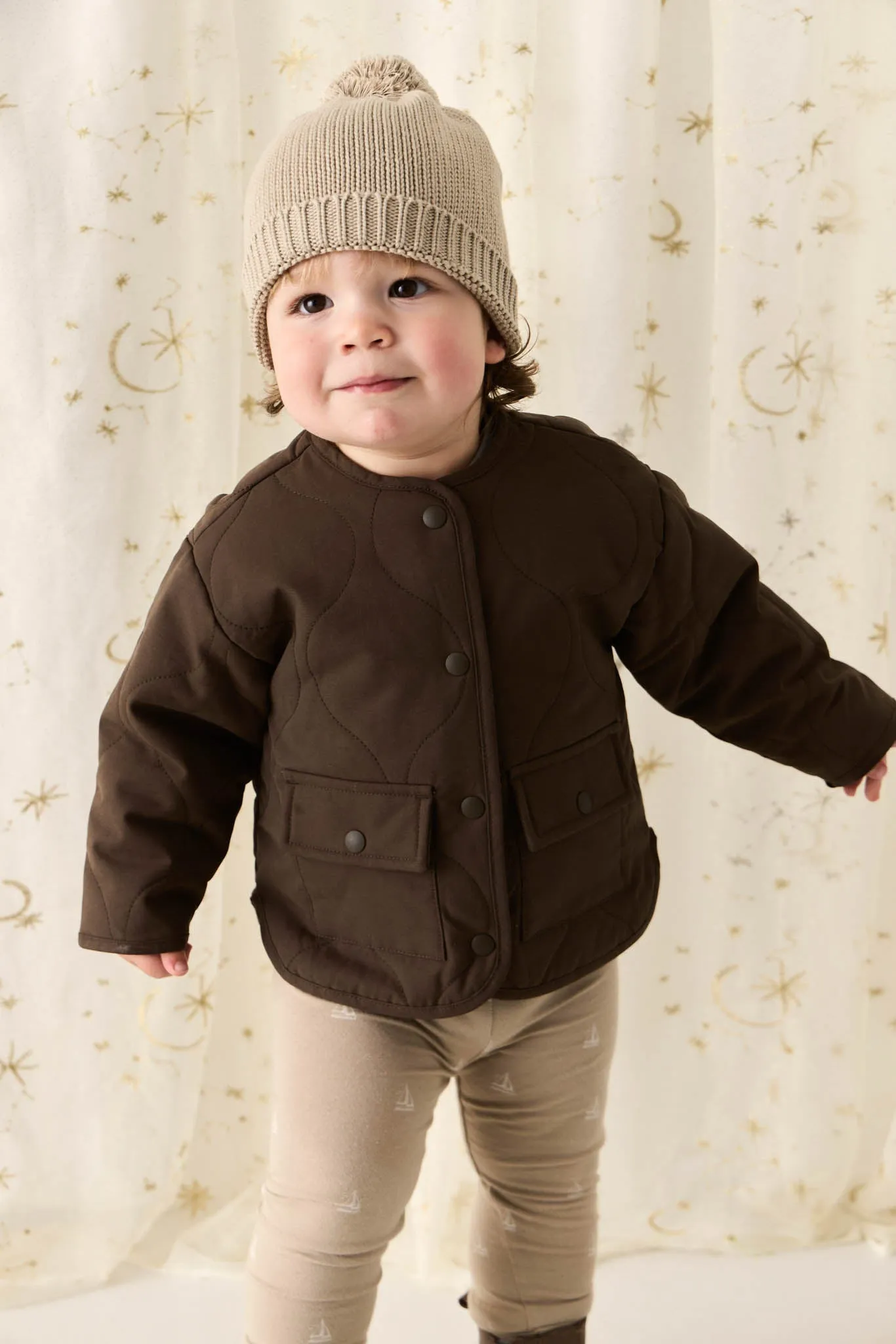 Arie Puffer Jacket - Dark Coffee