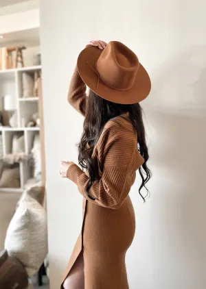 Astrid Ribbed Cardigan - Caramel