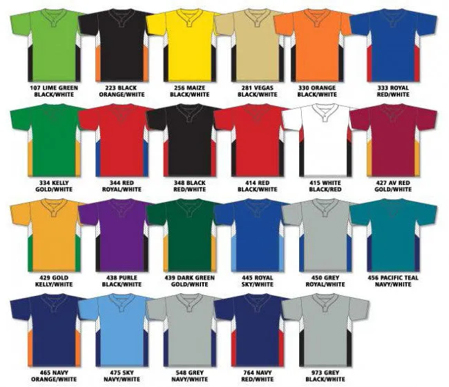 Athletic Knit One Button Pro Placket Softball Jersey With Side Inserts