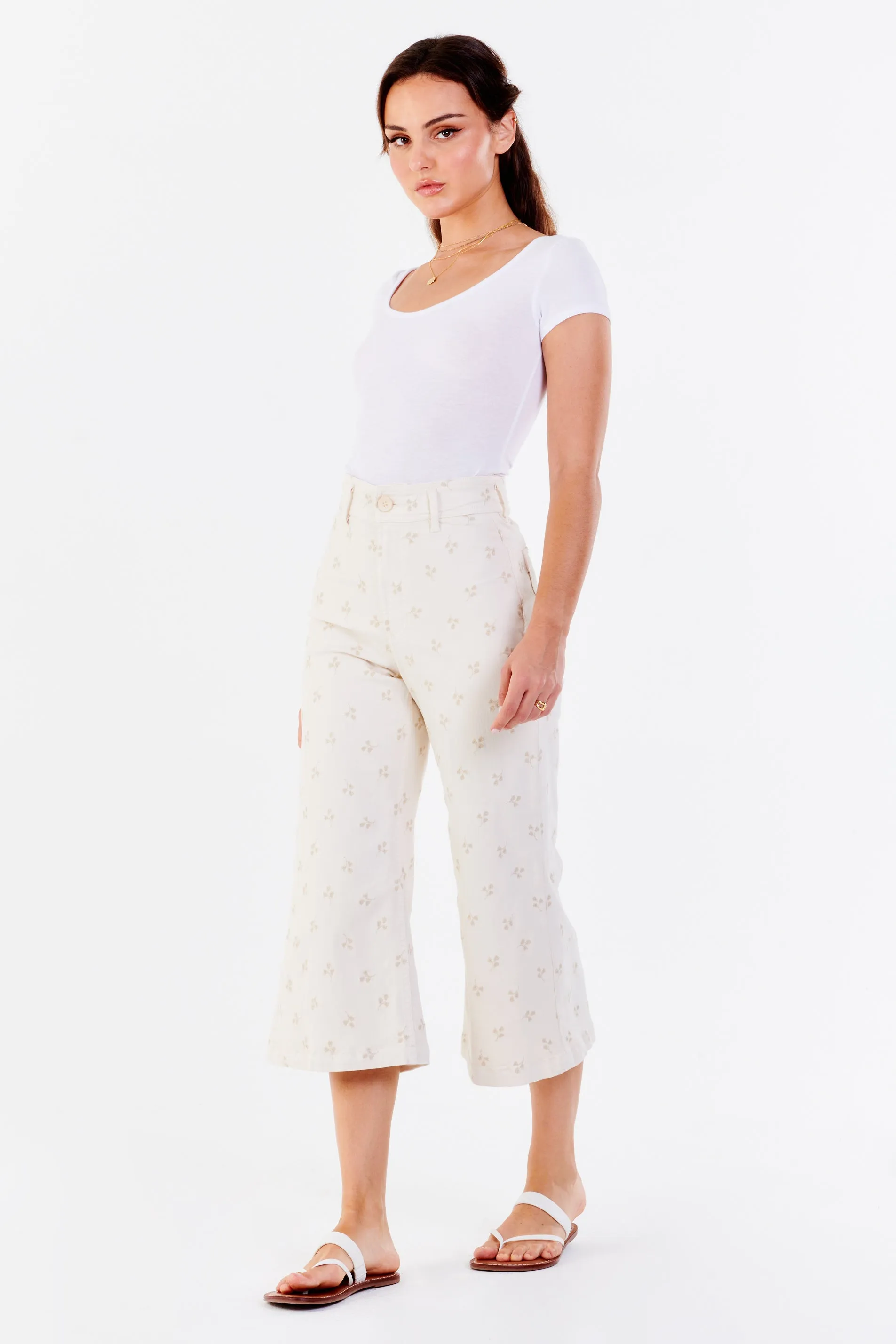 Audrey High Rise Cropped Wide Leg