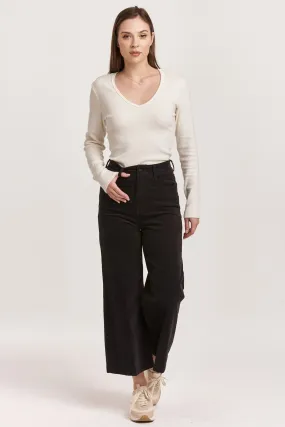 Audrey High Rise Cropped Wide Leg