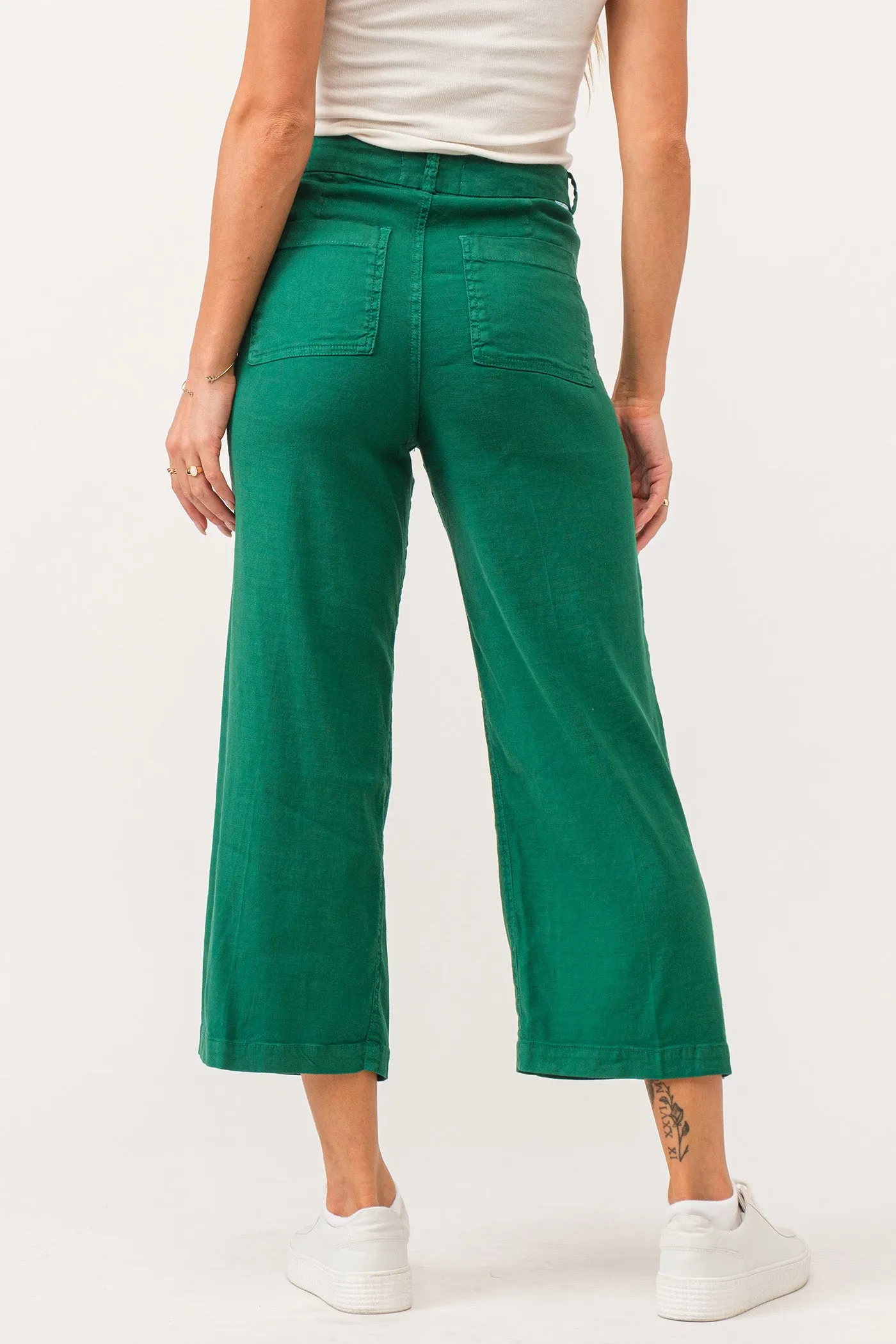 Audrey High Rise Cropped Wide Leg