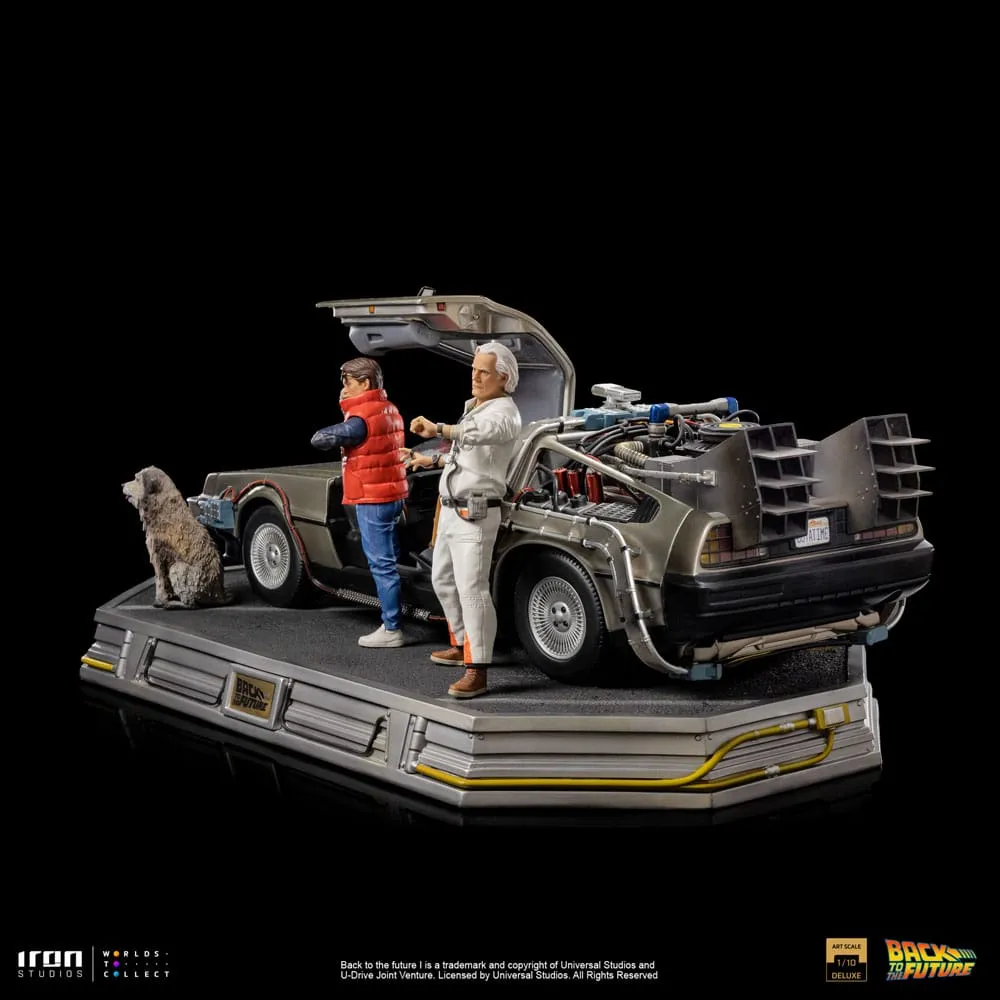 back to the future art scale statue 1/10 delorean full set 23 cm  statues  movies  statue