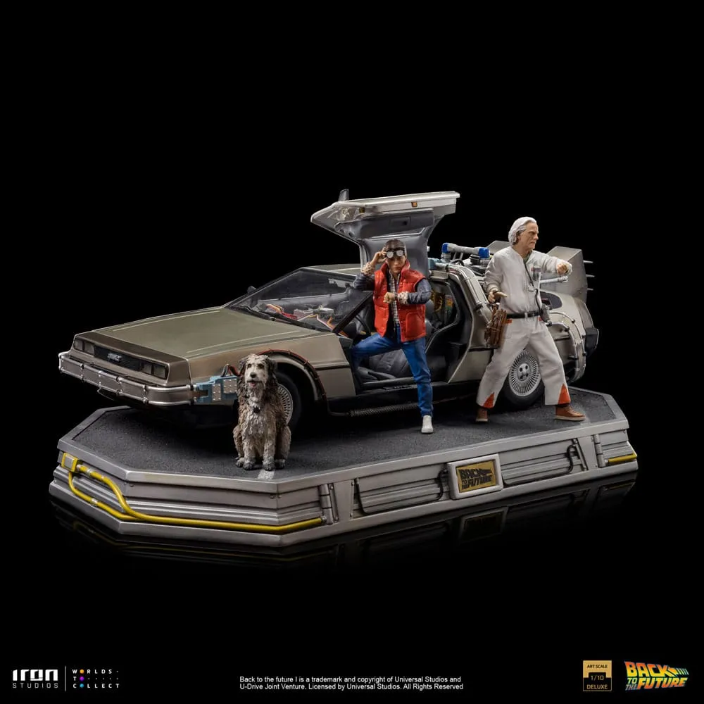 back to the future art scale statue 1/10 delorean full set 23 cm  statues  movies  statue