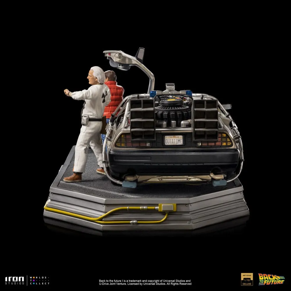 back to the future art scale statue 1/10 delorean full set 23 cm  statues  movies  statue