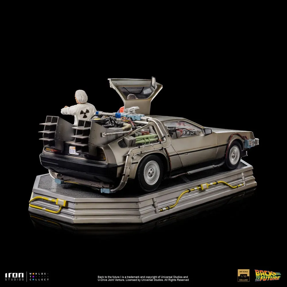 back to the future art scale statue 1/10 delorean full set 23 cm  statues  movies  statue