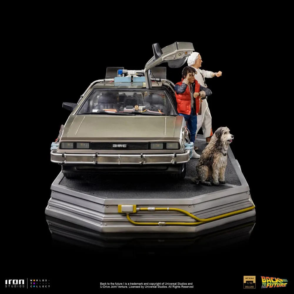 back to the future art scale statue 1/10 delorean full set 23 cm  statues  movies  statue