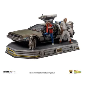 back to the future art scale statue 1/10 delorean full set 23 cm  statues  movies  statue