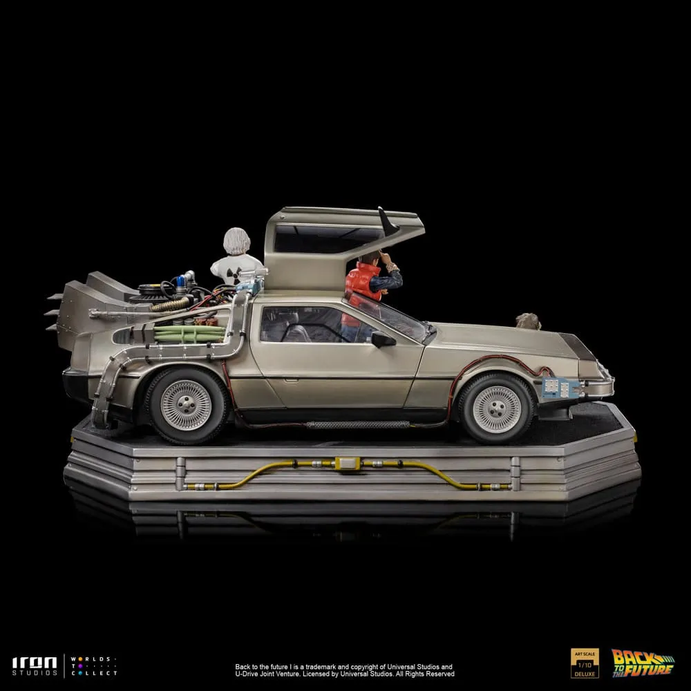 back to the future art scale statue 1/10 delorean full set 23 cm  statues  movies  statue