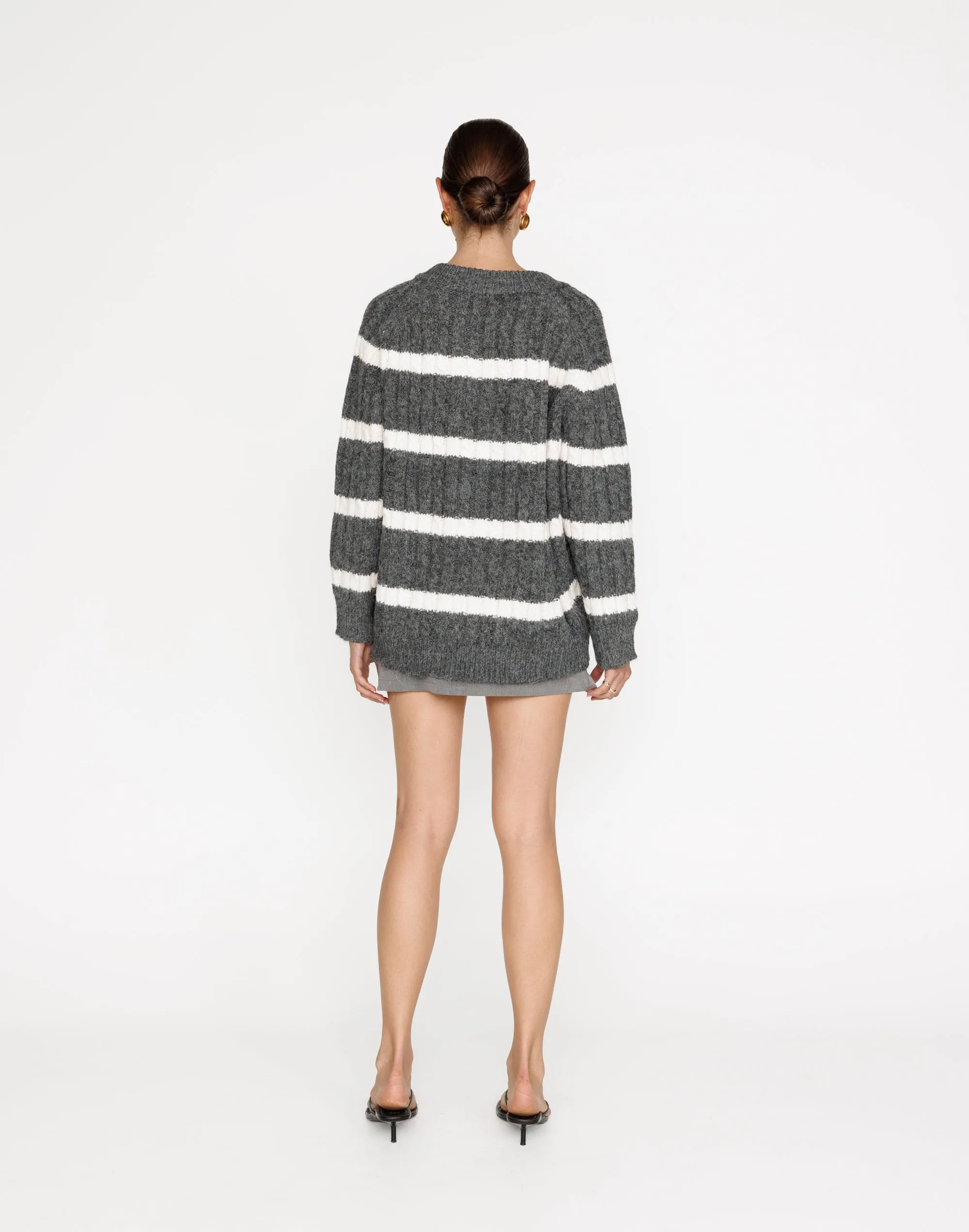 Baely Knit Jumper (Slate Stripe)