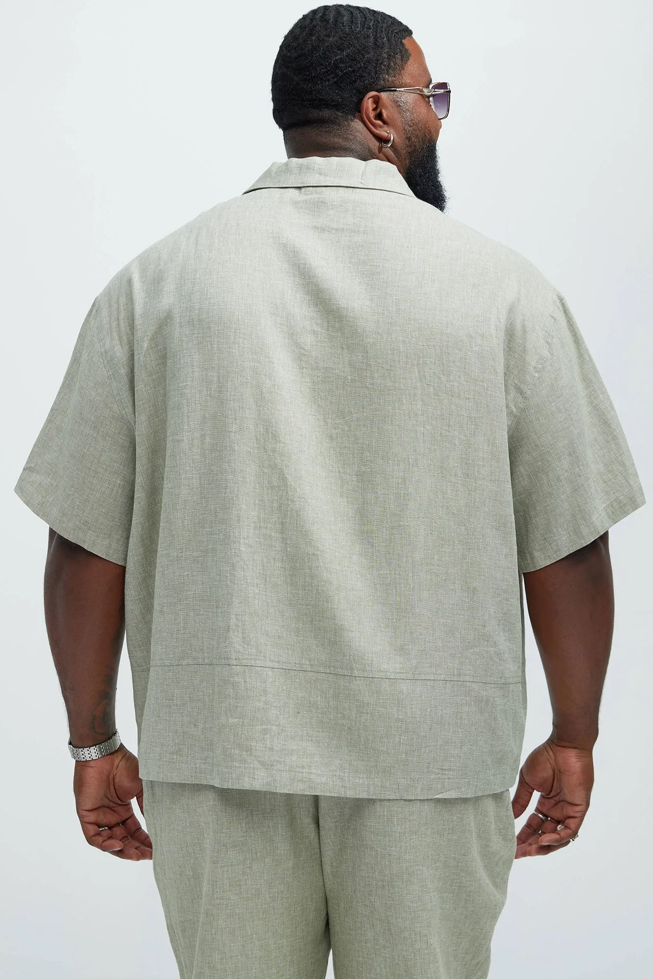 Bahamas Linen Cuban Shirt - Green