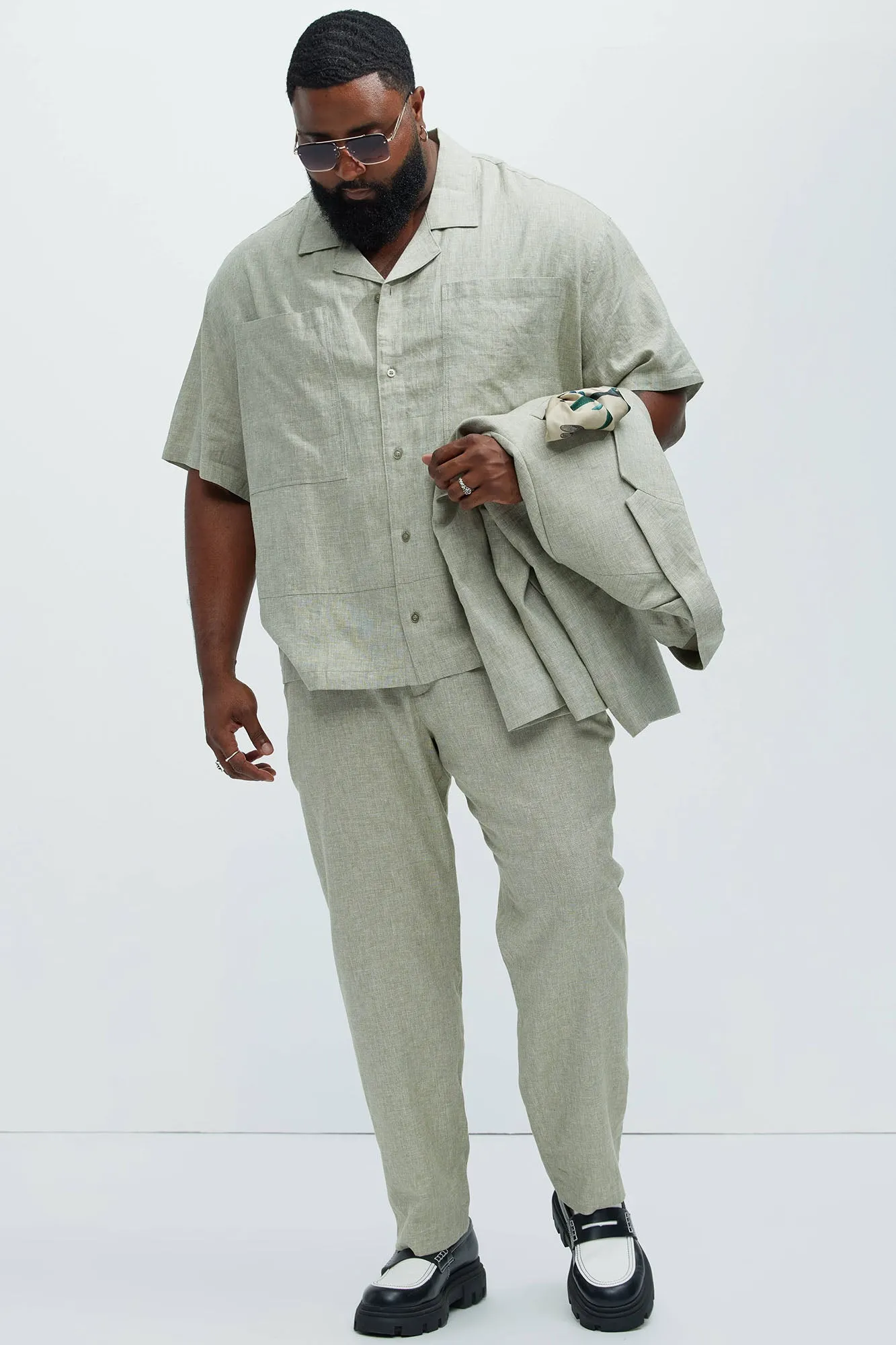 Bahamas Linen Cuban Shirt - Green