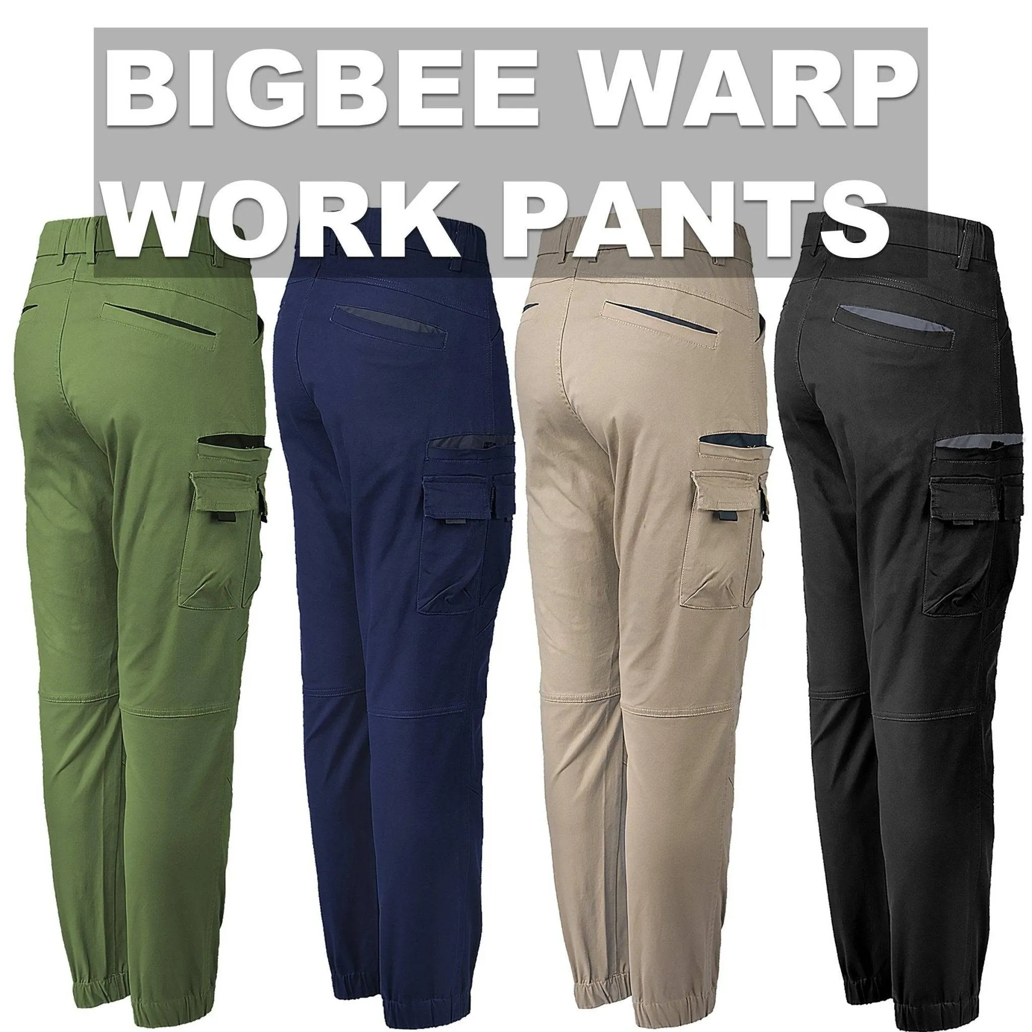 Big Bee WARP Cargo Pants Cuffed, Stretch Cotton