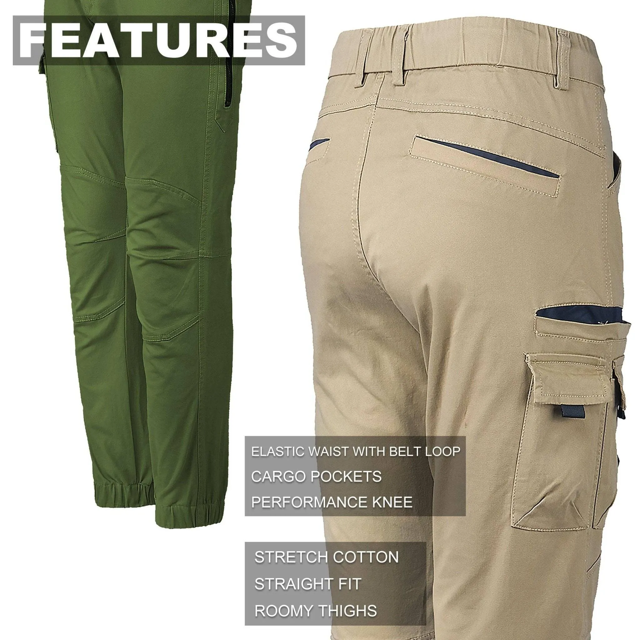 Big Bee WARP Cargo Pants Cuffed, Stretch Cotton