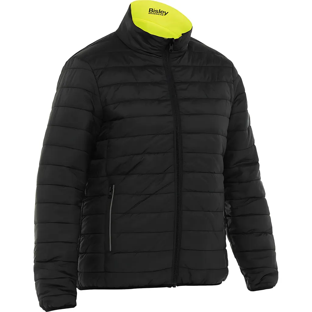 Bisley 333W6350H-YEL/2XL ANSI Type R Class 3 Women's Contoured Reversible Puffer Jacket