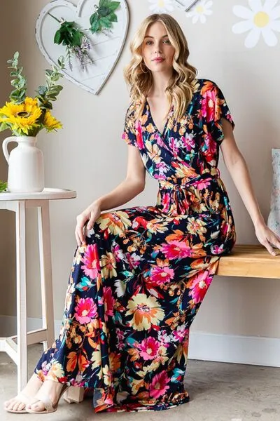 Bold Floral Resort Maxi Dress