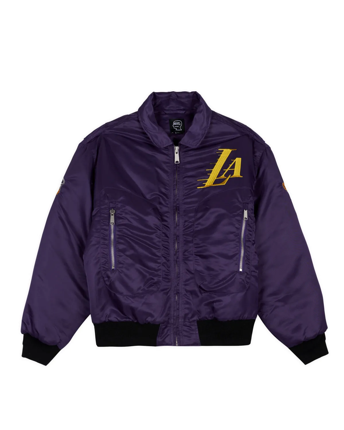 Brain Dead x NBA Los Angeles Lakers Flight Jacket - Purple