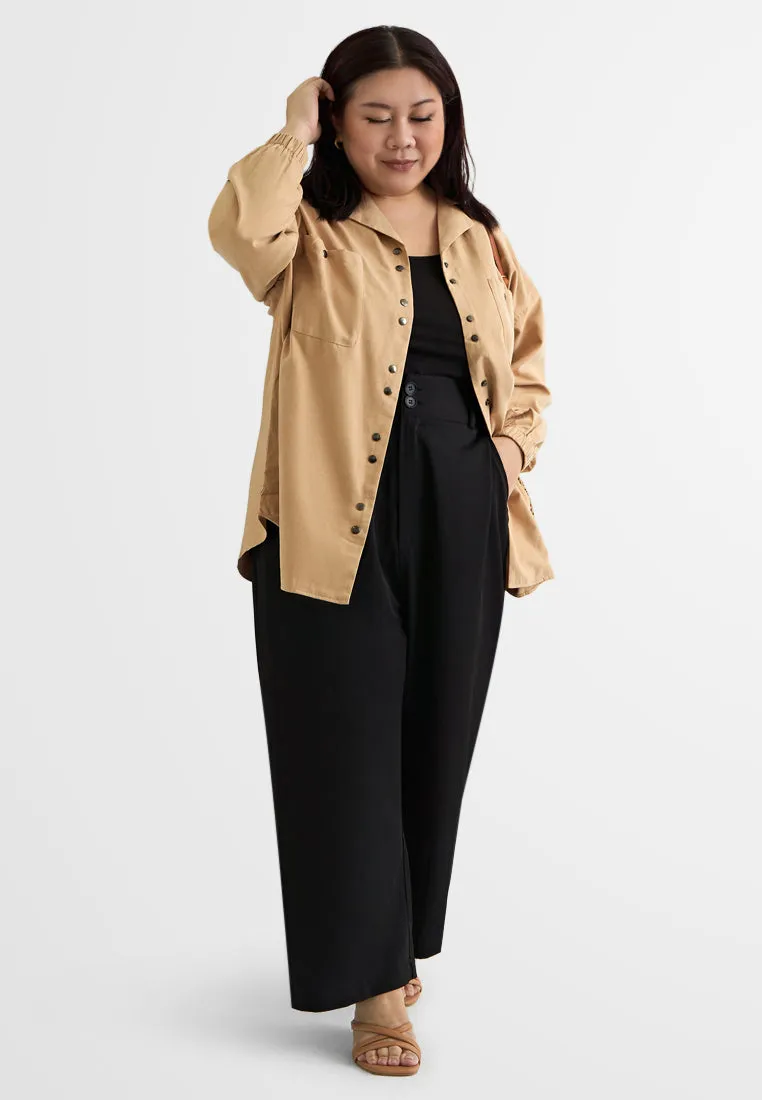 Bridget Cargo Double Buttons Shirt Jacket