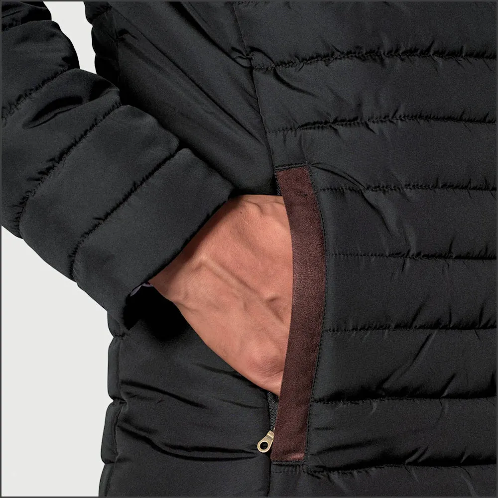 Brook Taverner Orlando Black Quilted Puffer Jacket Casual --