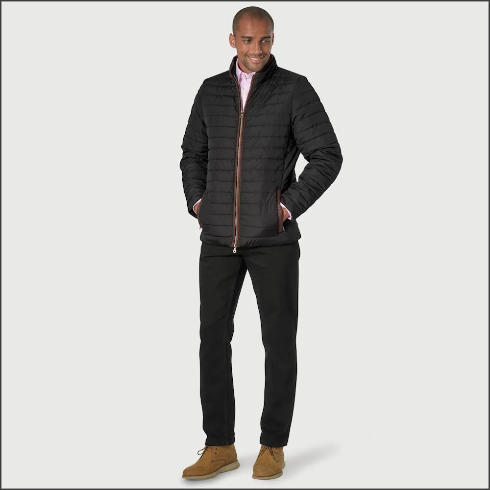 Brook Taverner Orlando Black Quilted Puffer Jacket Casual --