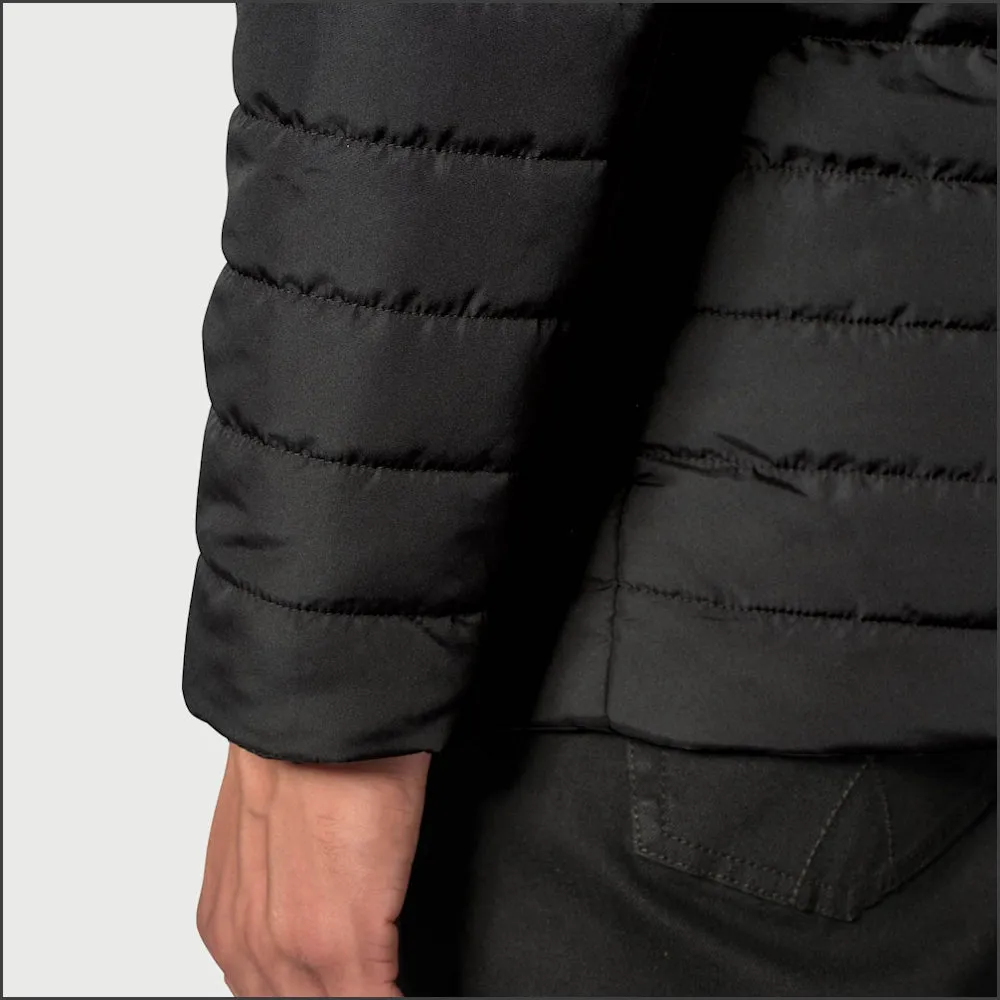 Brook Taverner Orlando Black Quilted Puffer Jacket Casual --