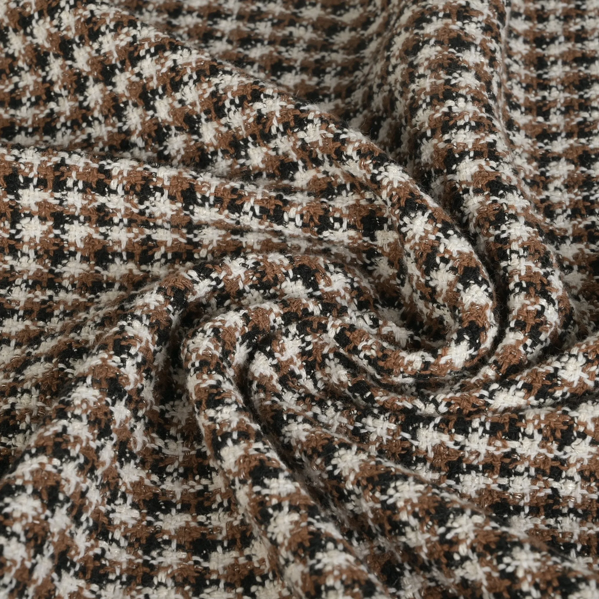 Brown & White Houndstooth Tweed 4561