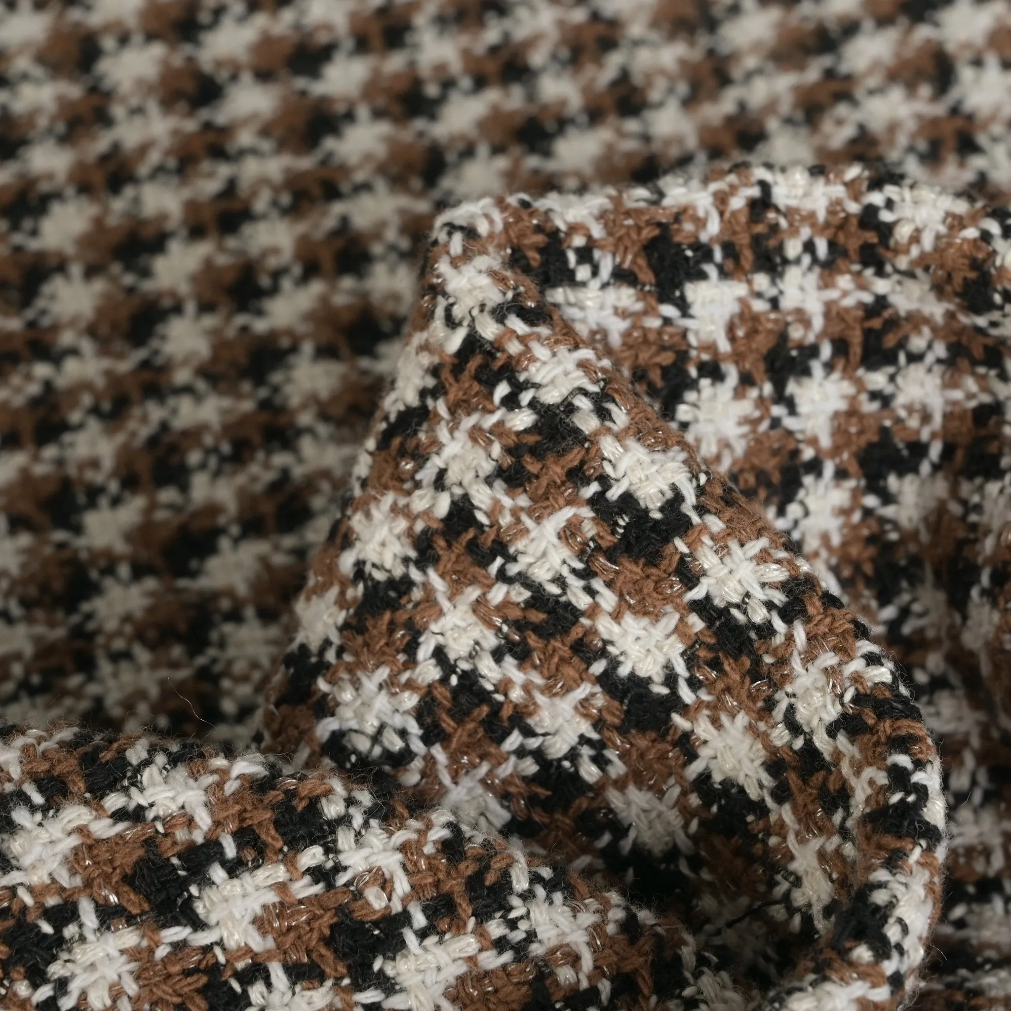 Brown & White Houndstooth Tweed 4561