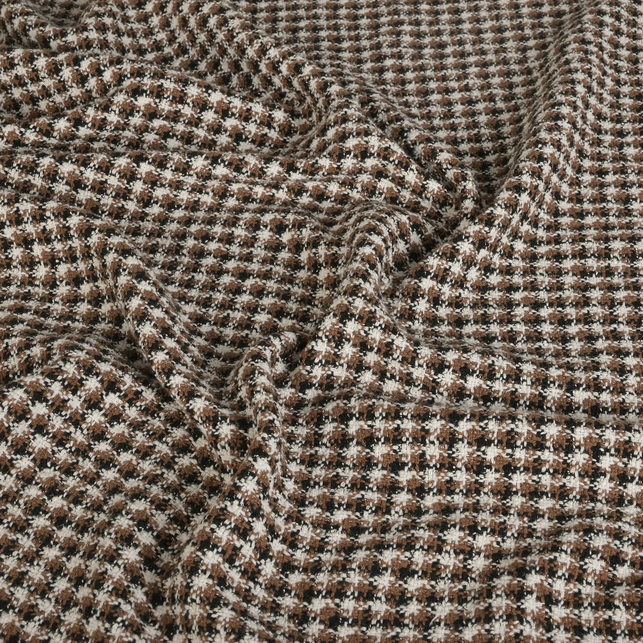 Brown & White Houndstooth Tweed 4561