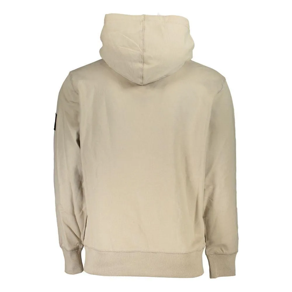 Calvin Klein Beige Cotton Hooded Sweatshirt