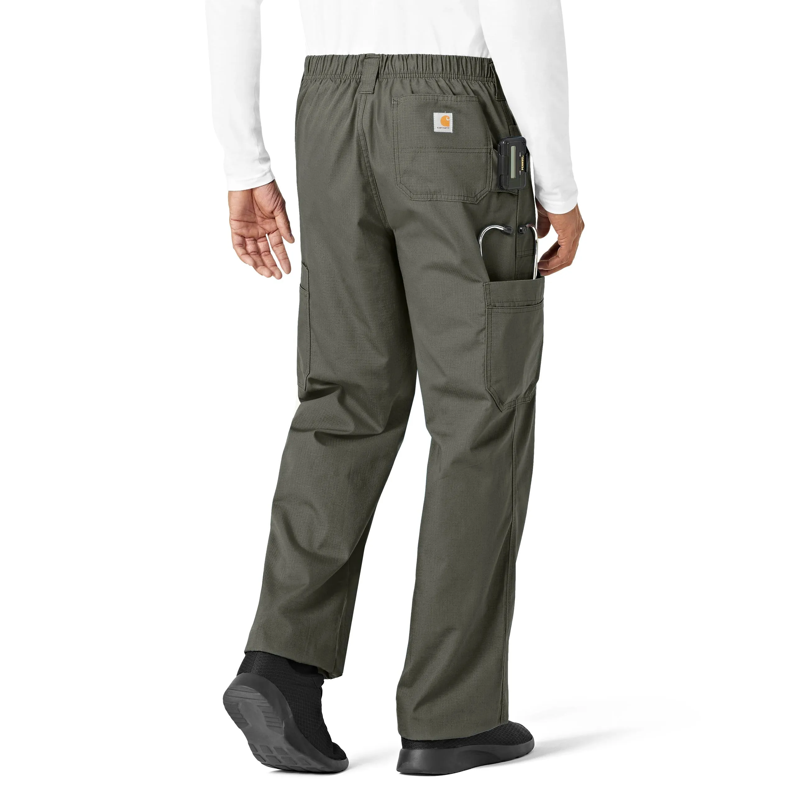 Carhartt Ripstop Men's Boot Cut 8-Pocket Cargo Scrub Pant - Olive