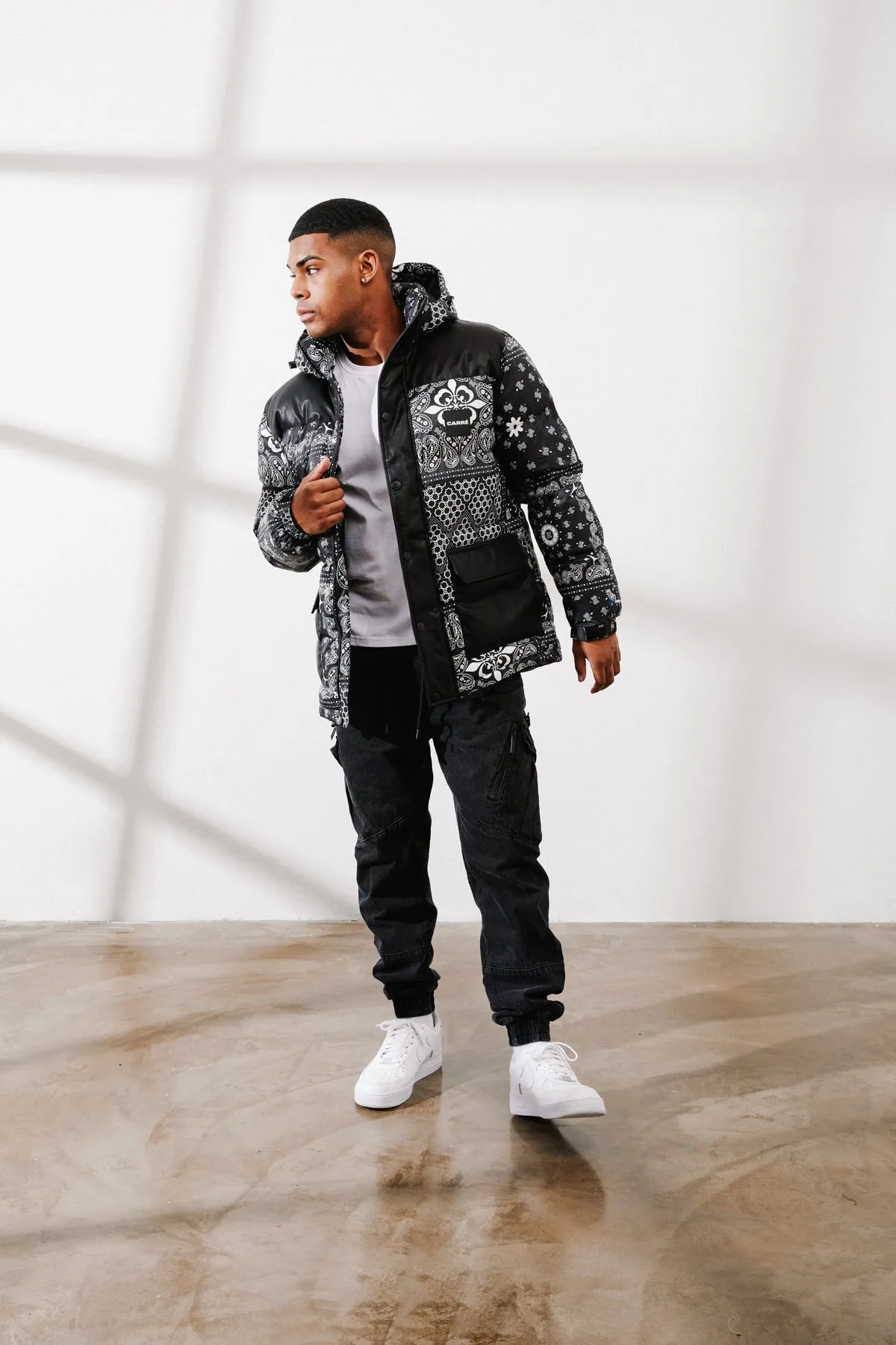 Carre Bandana Ultra Roadman Puffer Jacket Black