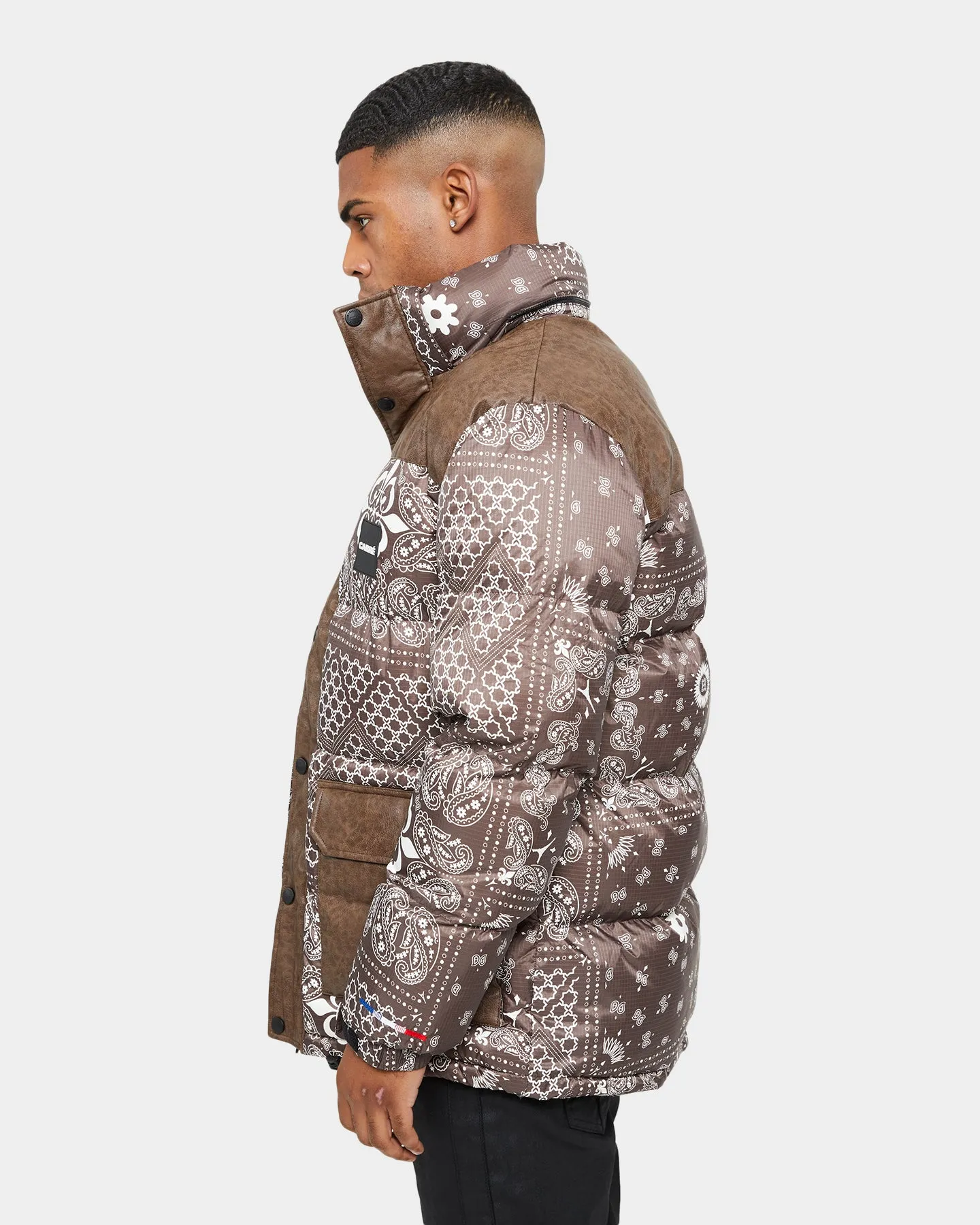 Carre Bandana Ultra Roadman Puffer Jacket Dark Brown