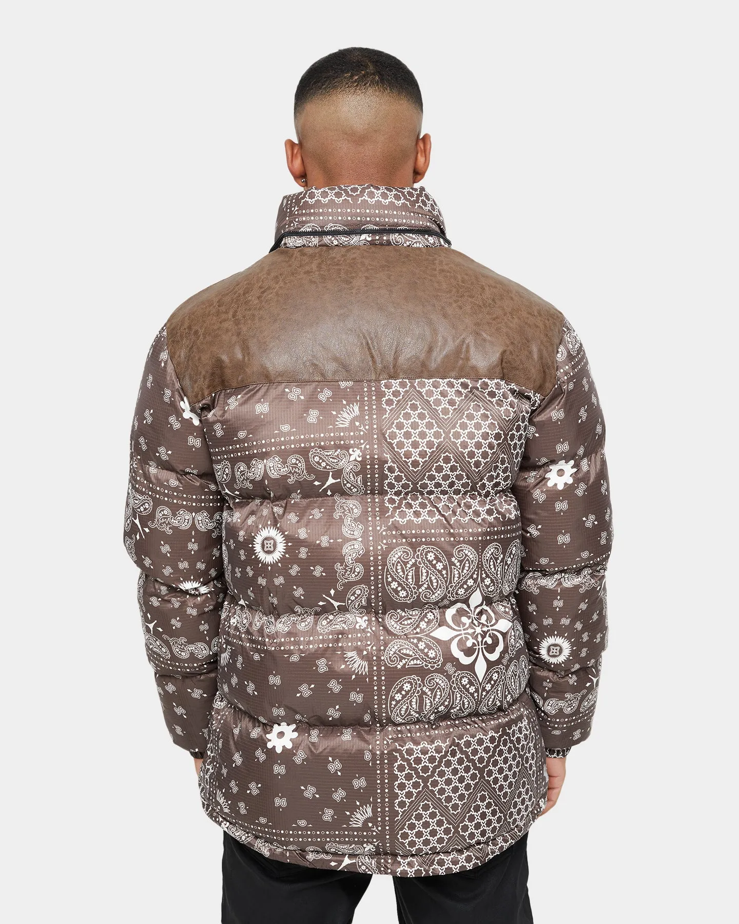 Carre Bandana Ultra Roadman Puffer Jacket Dark Brown